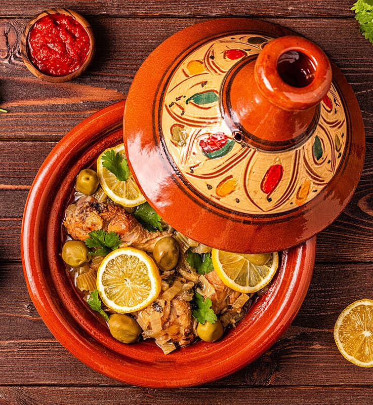 Tajine d'agneau aux pruneaux et amandes